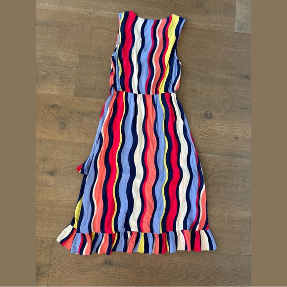 plenty by tracy reese daphne striped ruffle dress wavy midi - Picture 6 of 6